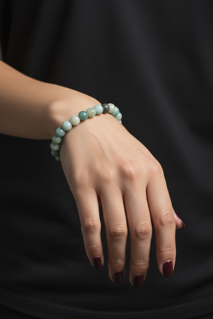 Blue Amazonite Beaded Bracelet