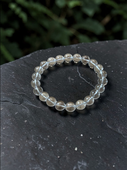 Clear Quartz Beaded Aura Bracelet