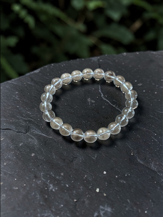 Clear Quartz Beaded Aura Bracelet