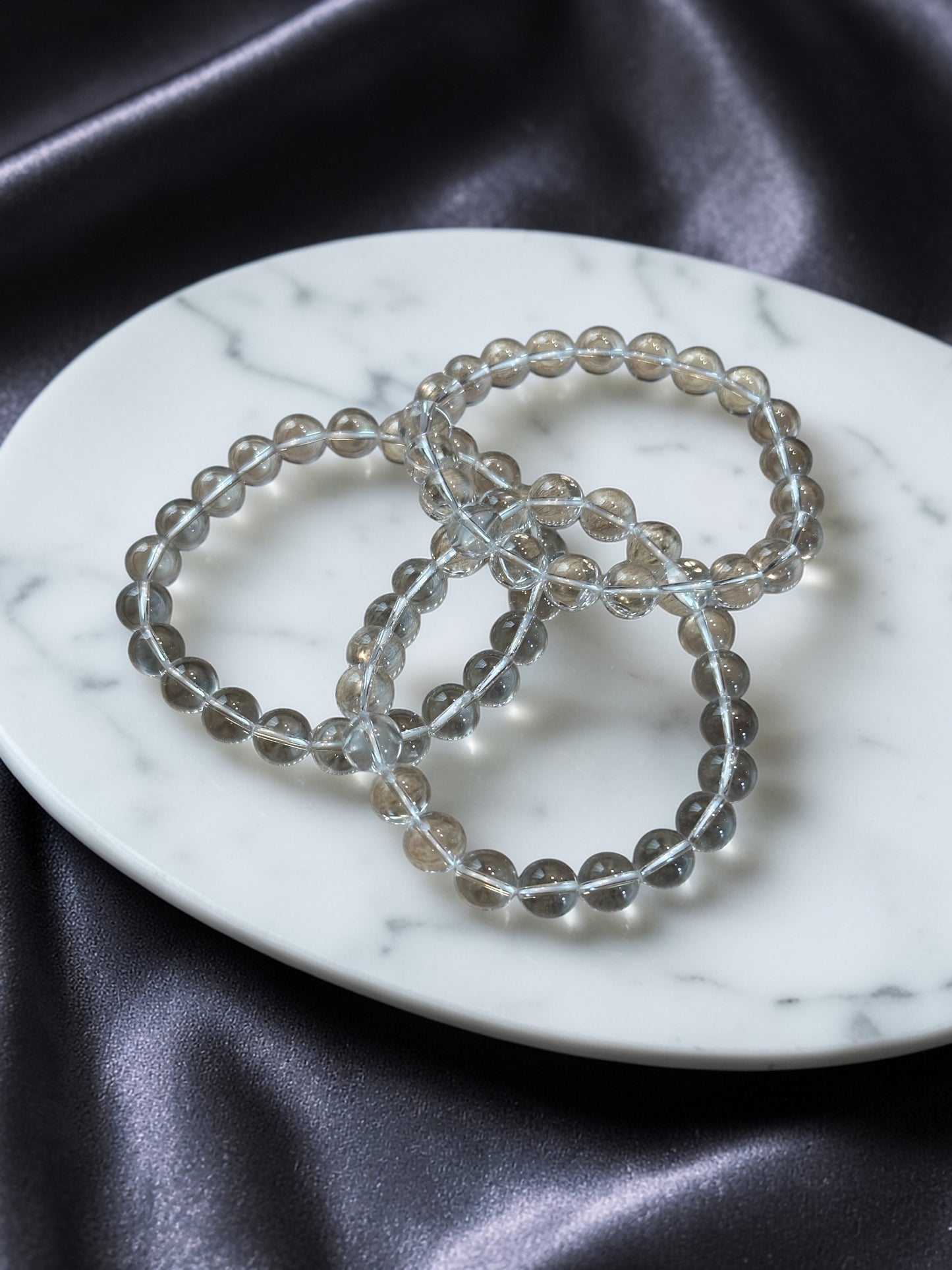 Clear Quartz Beaded Aura Bracelet