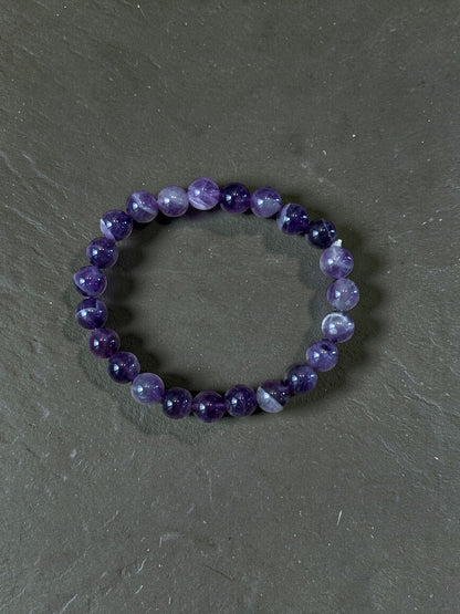 Purple Amethyst Beaded Aura Bracelet