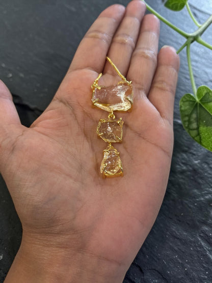 Yellow Citrine Sun Down Stone Necklace