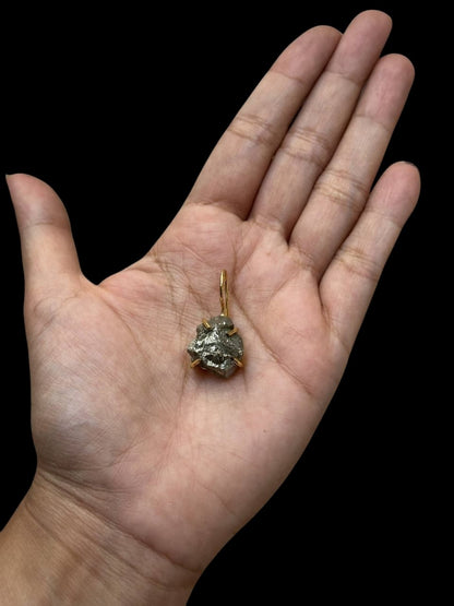 Silver Pyrite Gold Plated Drop Studs