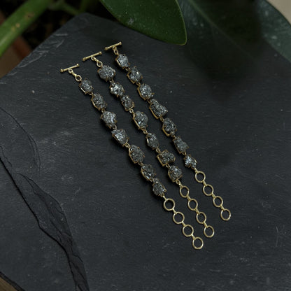 Silver Pyrite Stone Saisha Bracelet