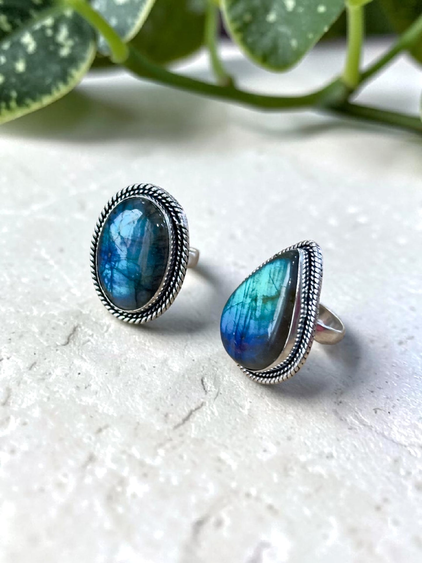 Labradorite Chunky Boho Ring Large