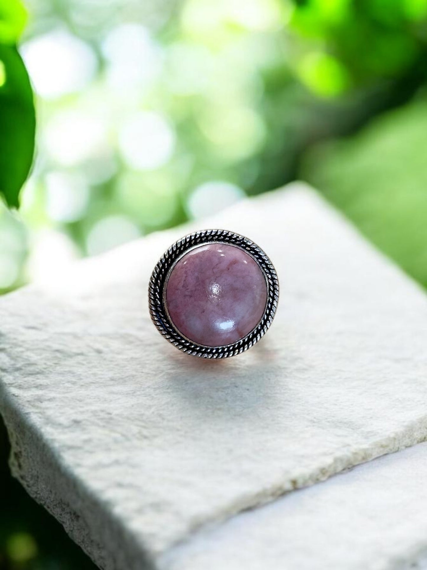 Pink Opal Chunky Boho Ring