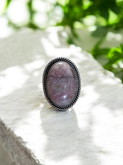 Pink Opal Chunky Boho Ring