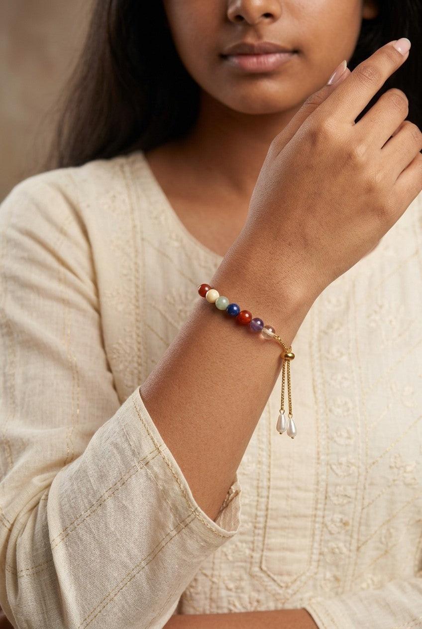 Seven Chakra Stone Rakhi Set