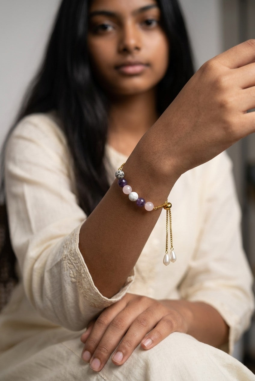 Harmony Gemstone Rakhi Set