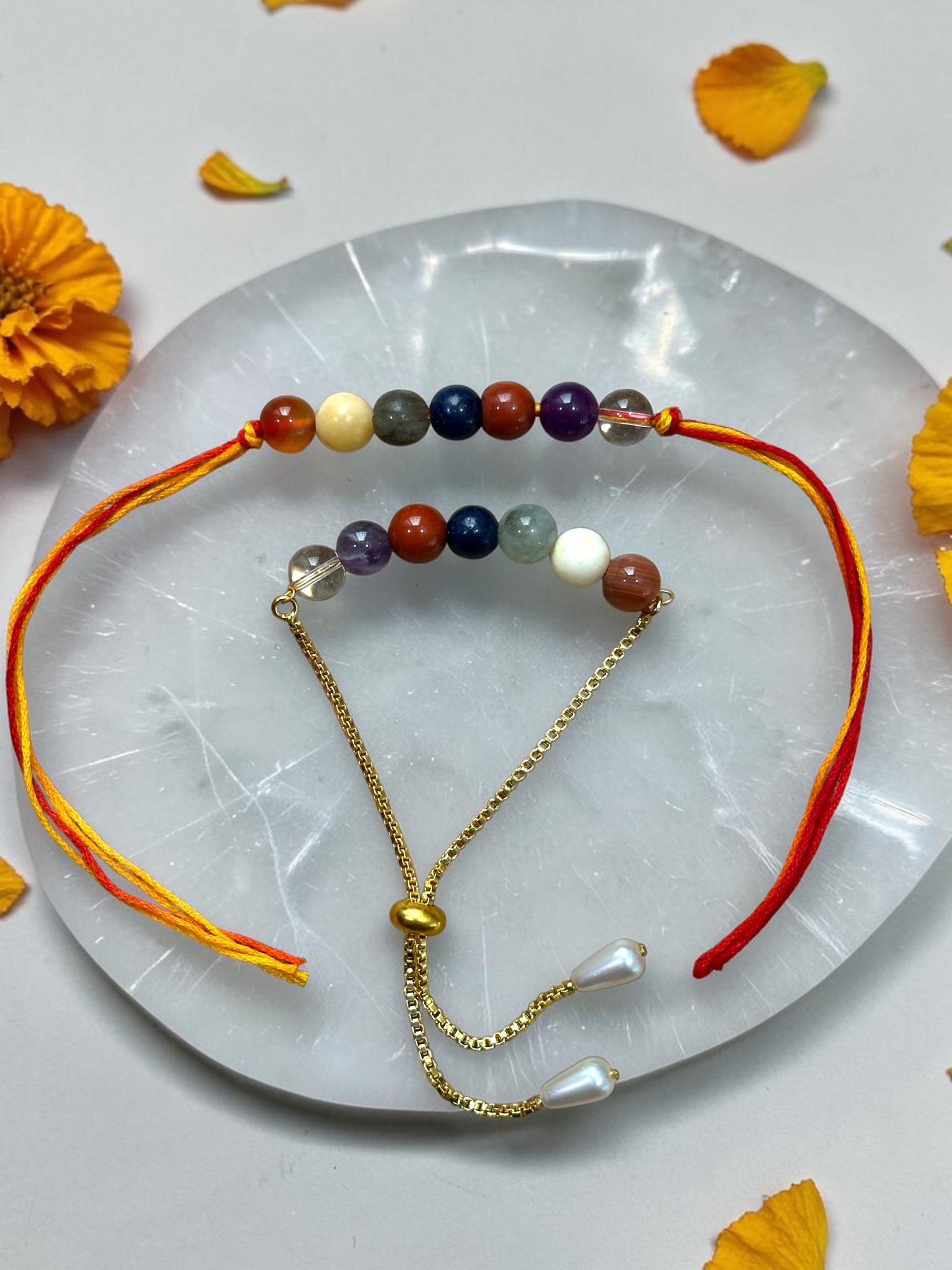 Seven Chakra Stone Rakhi Set