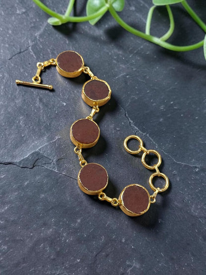 Dark Orange Carnelian Muse Bracelet