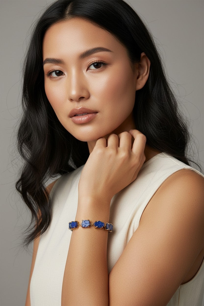 Blue Lapis Lazuli Stone Saisha Bracelet