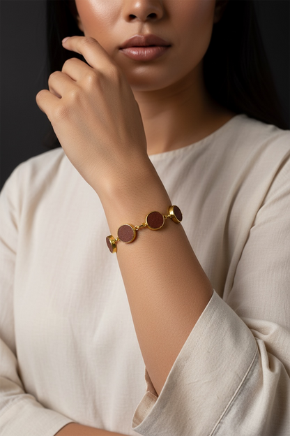 Dark Orange Carnelian Muse Bracelet