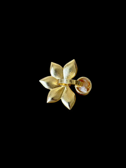 Bee And Flower Stone Ring