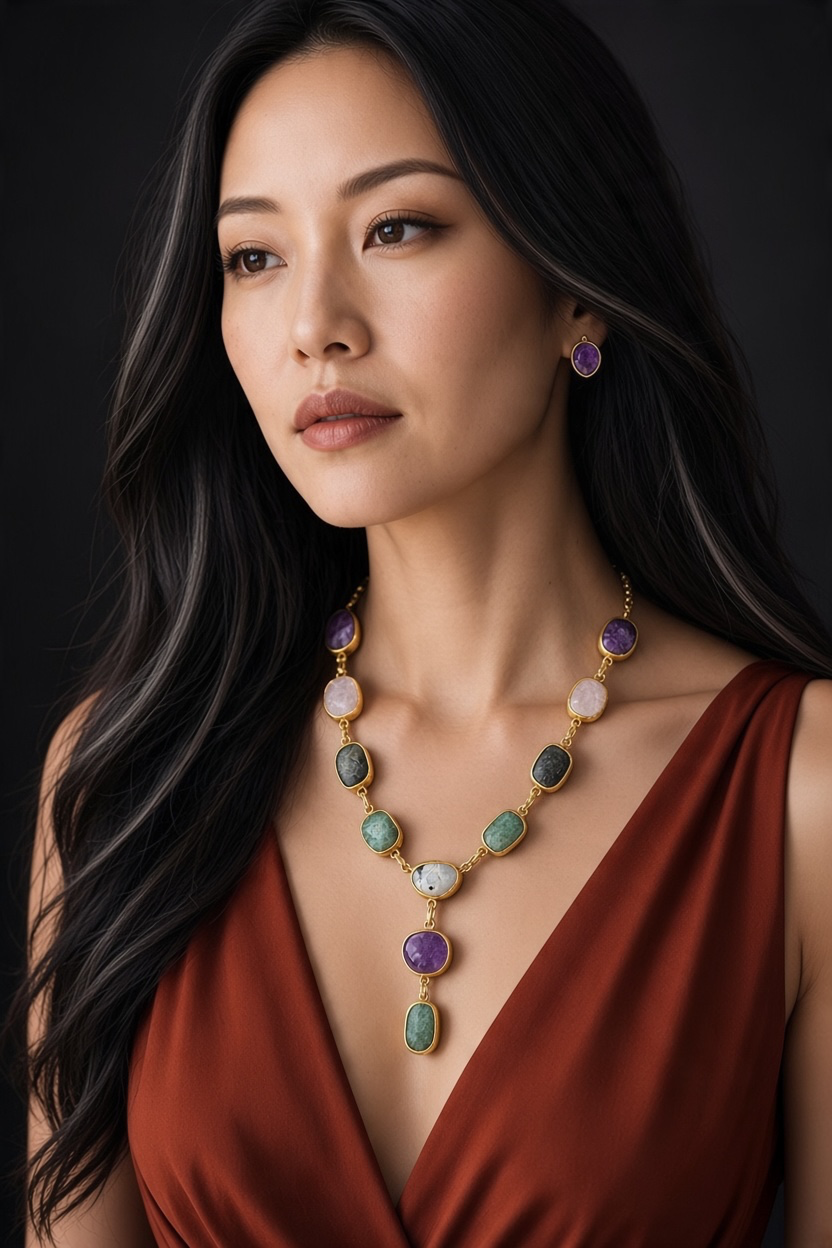 Multistone Eve Necklaces Set