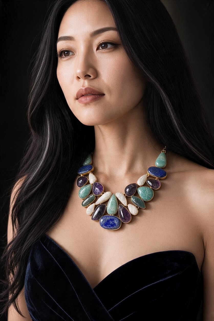 Multistone Bulbs Necklaces