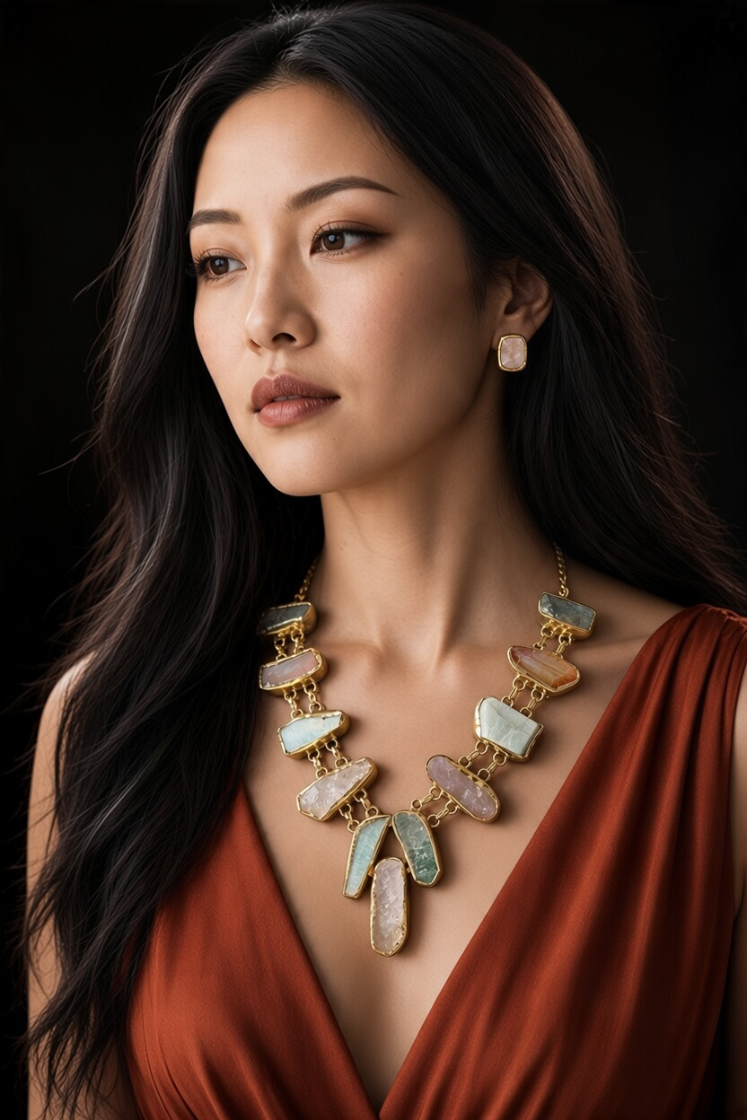 Multistone Bella Necklaces Set