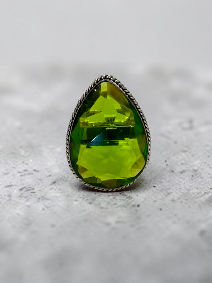 Boho Chunky Crystal Rings Large