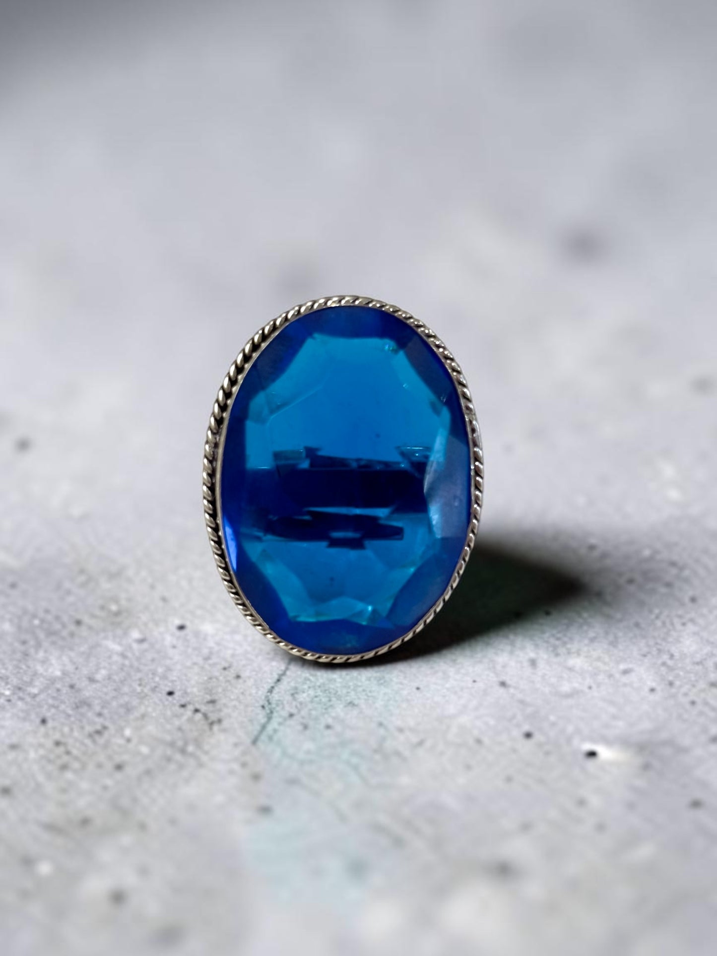 Boho Chunky Crystal Rings Large