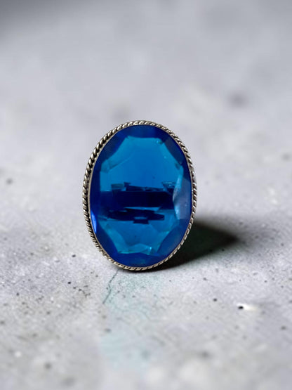 Boho Chunky Crystal Rings Large
