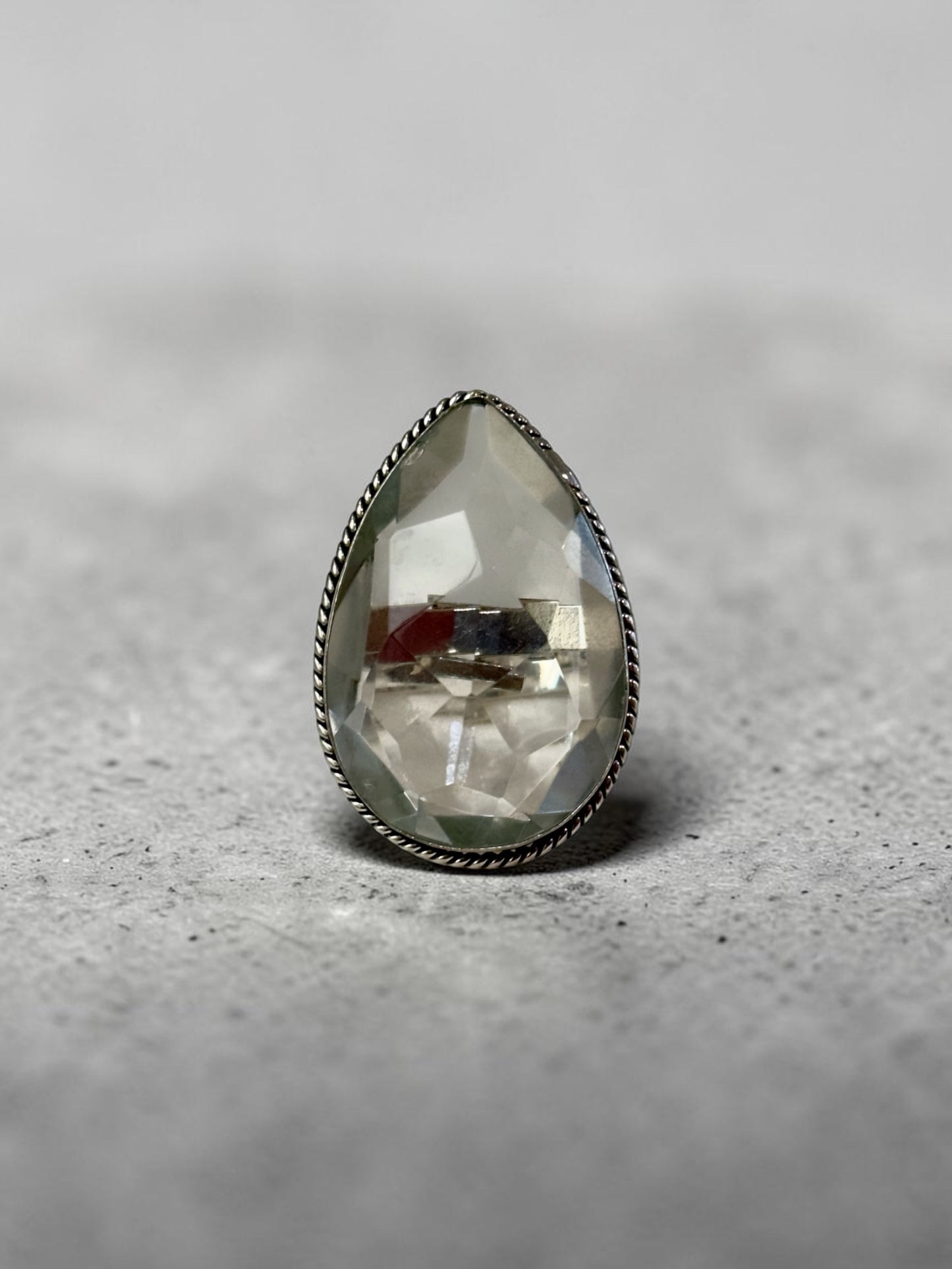 Boho Chunky Crystal Rings Large