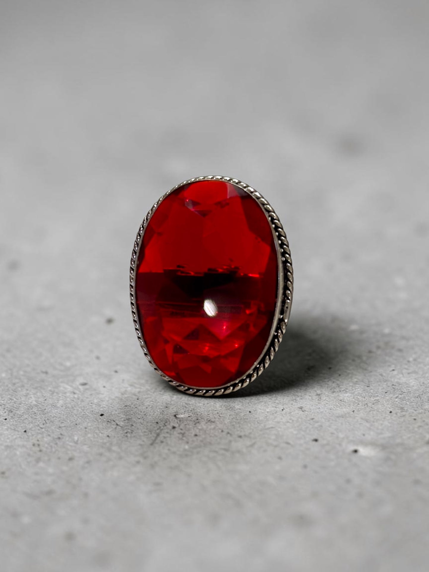 Boho Chunky Crystal Rings Large