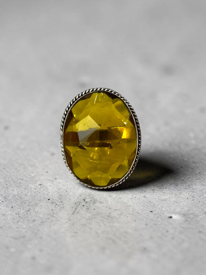 Boho Chunky Crystal Rings Large