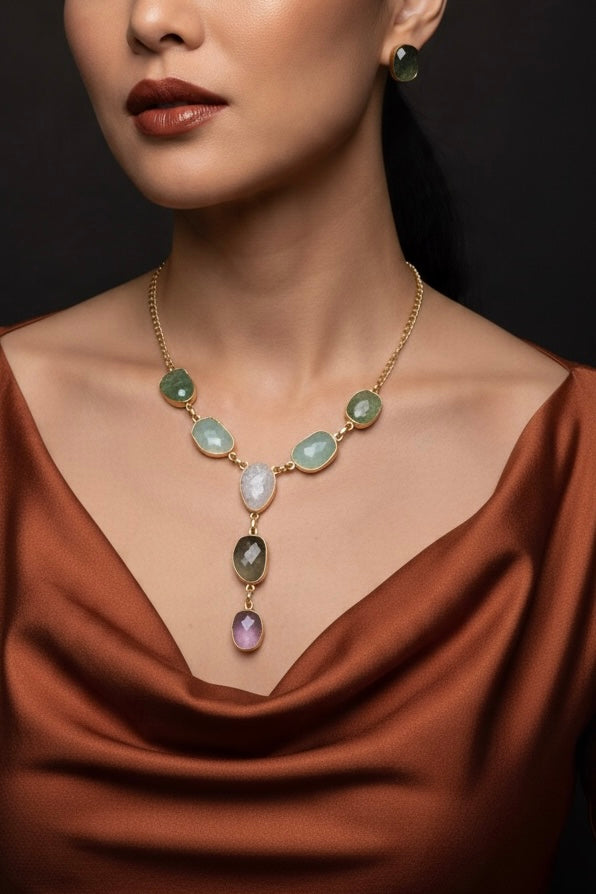 Bree Smooth Stone Necklace