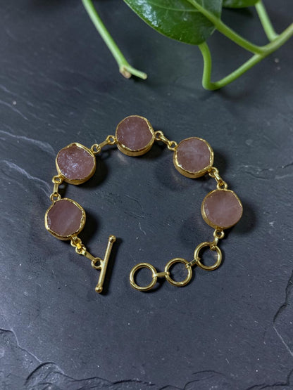 Pink Rose Quartz Muse Bracelet