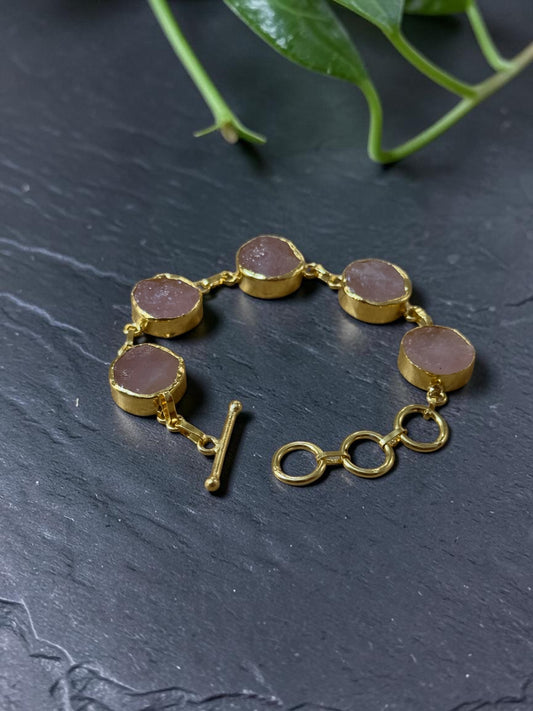 Pink Rose Quartz Muse Bracelet