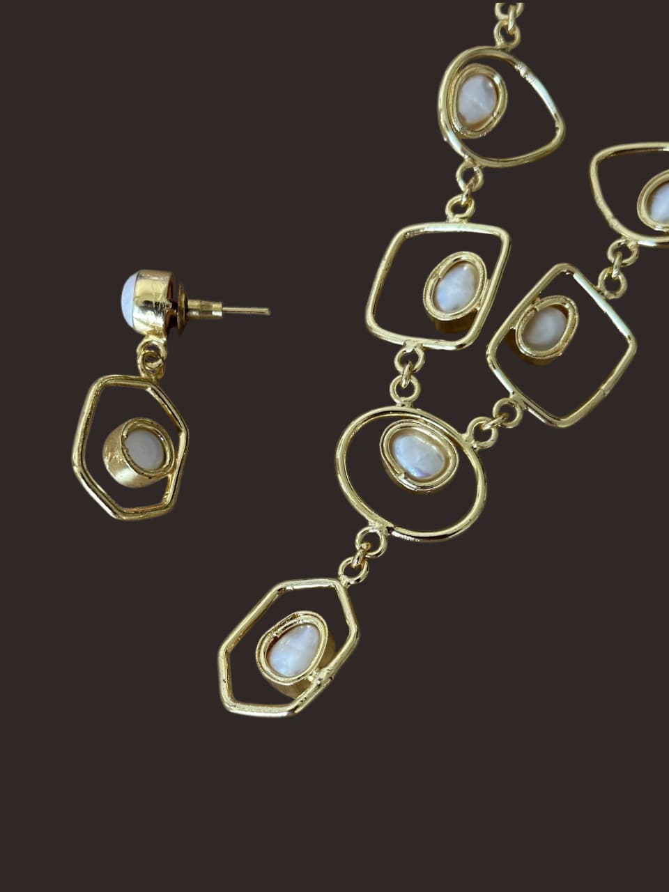 Pearl Geo Necklaces Set