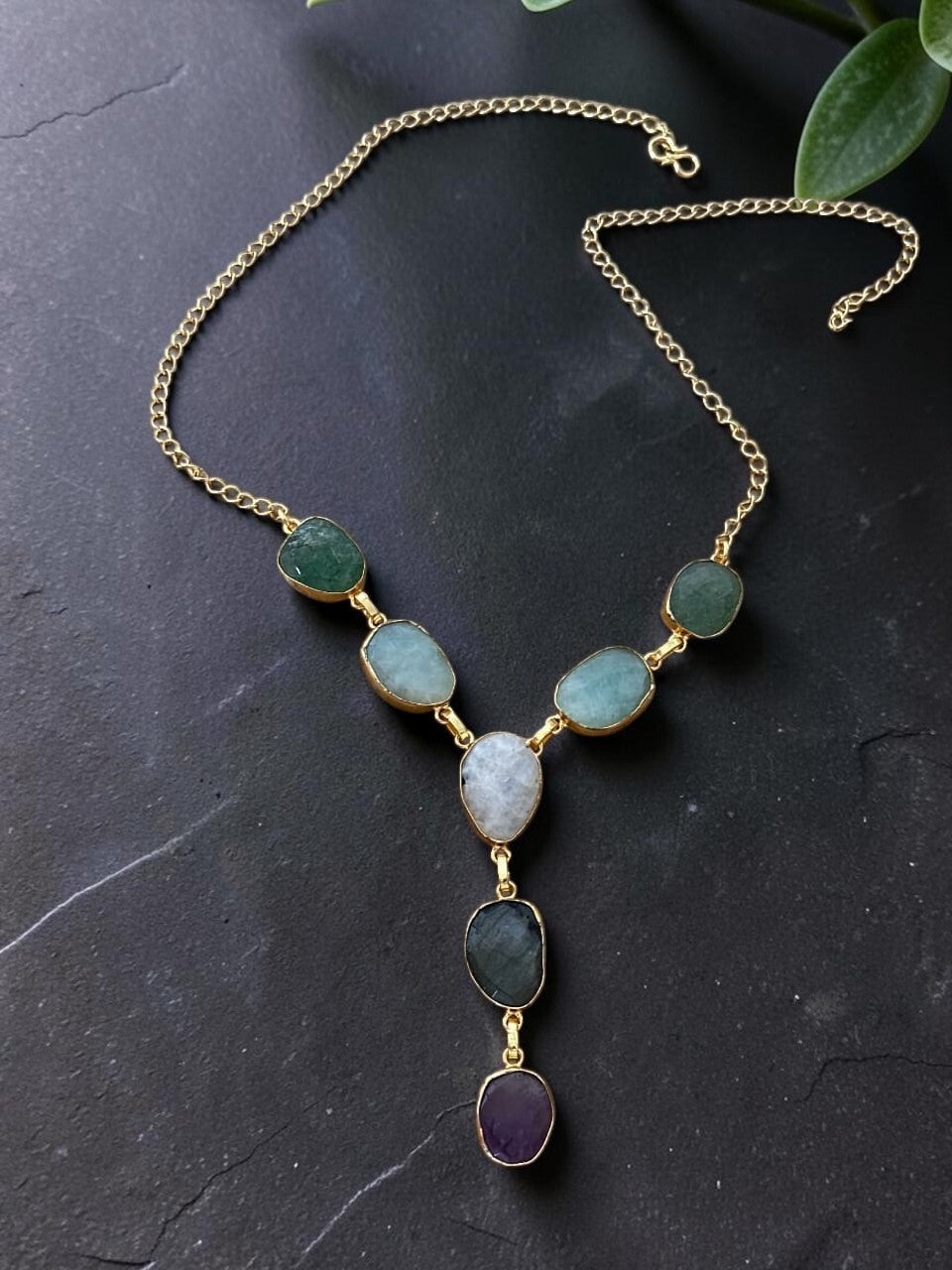 Bree Smooth Stone Necklace