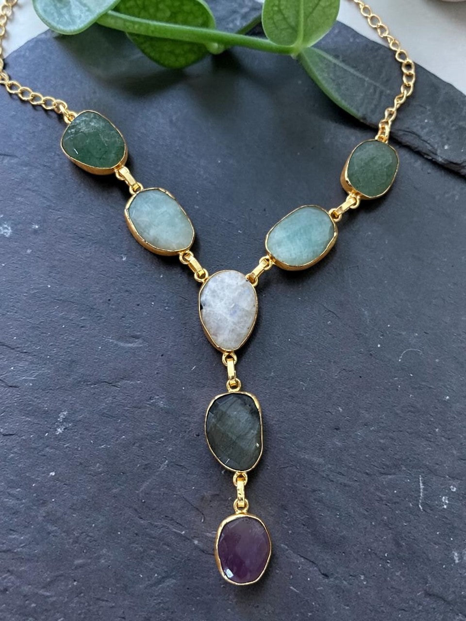 Bree Smooth Stone Necklace