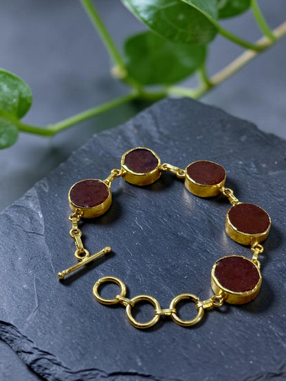 Dark Orange Carnelian Muse Bracelet