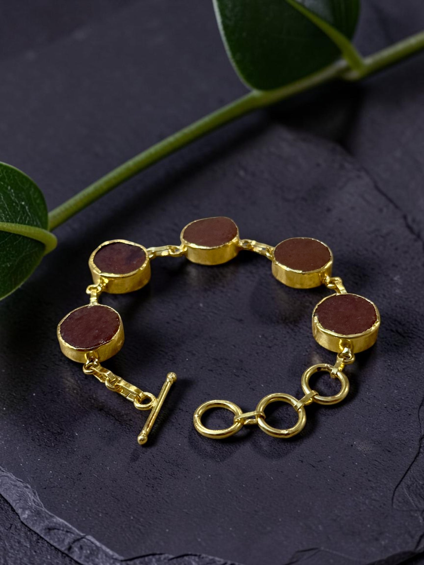 Dark Orange Carnelian Muse Bracelet