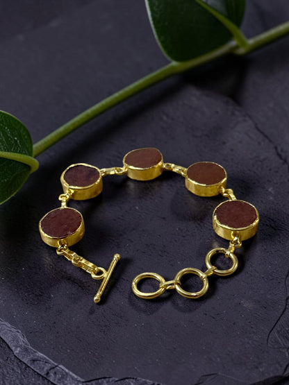 Dark Orange Carnelian Muse Bracelet