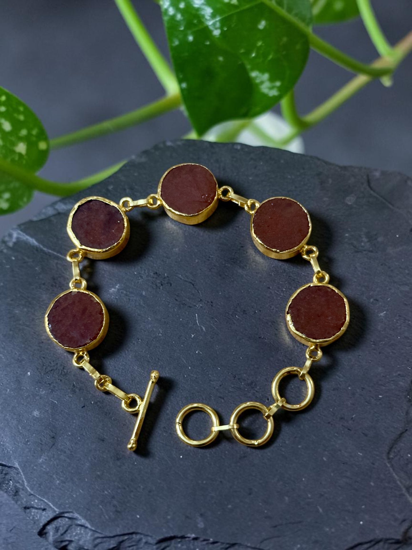 Dark Orange Carnelian Muse Bracelet