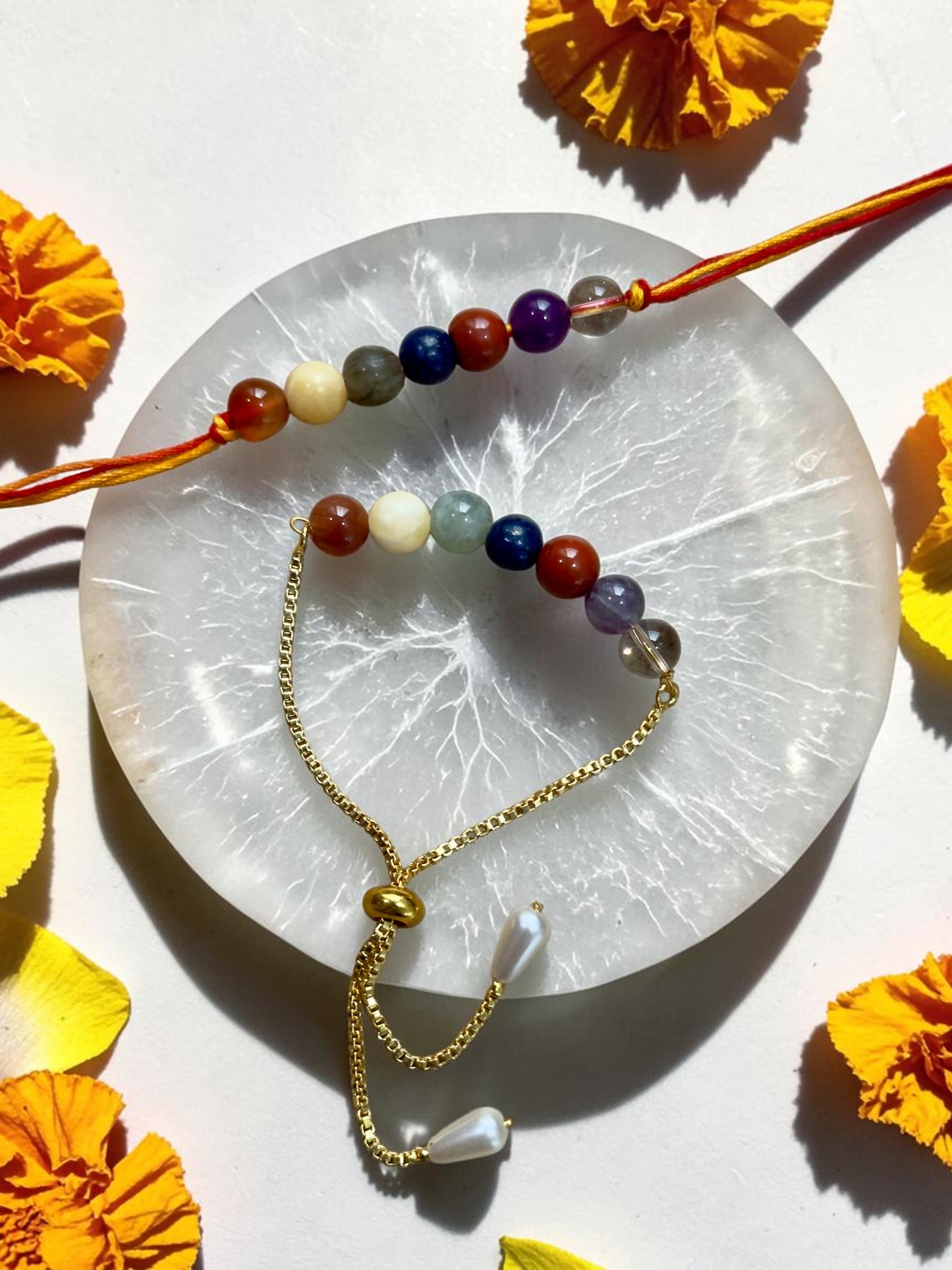 Seven Chakra Stone Rakhi Set
