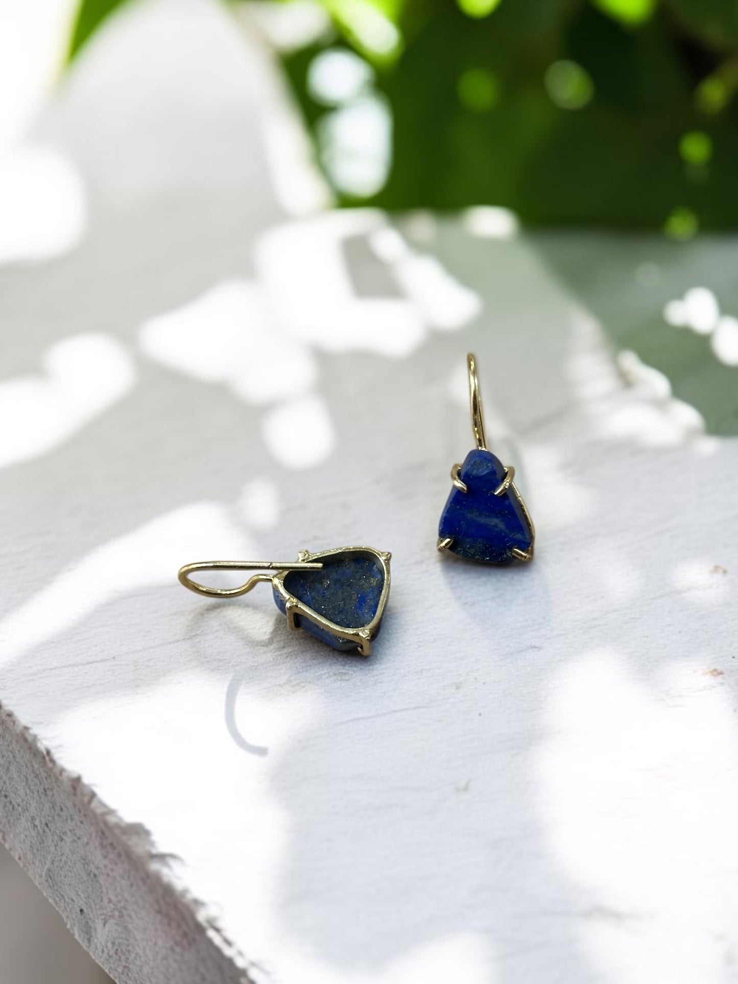 Blue Lapis Lazuli Saisha Combo Set - Bracelet And Drop