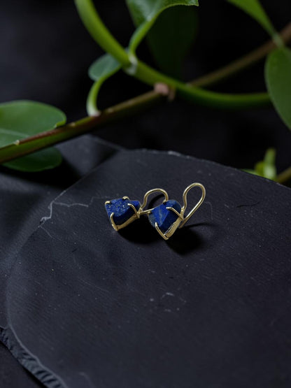 Blue Lapis Lazuli Saisha Drop Studs